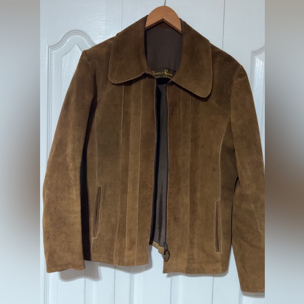 Amazing AUTHENTIC Vintage 70’s Herrero & Rodero Unisex Suede Leather Jacket.